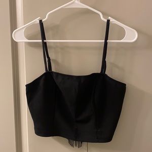 Black Tank Crop Top